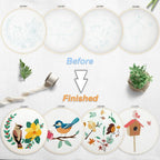 Bonroy 4 Sets Embroidery Set for Beginners, Art Craft, Easy Sewing, Includes - Image 3