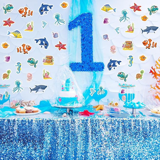 300Pcs Ocean Sea Animal Foam Stickers, Colorful Ocean Foam Crafts Stickers - Image 2