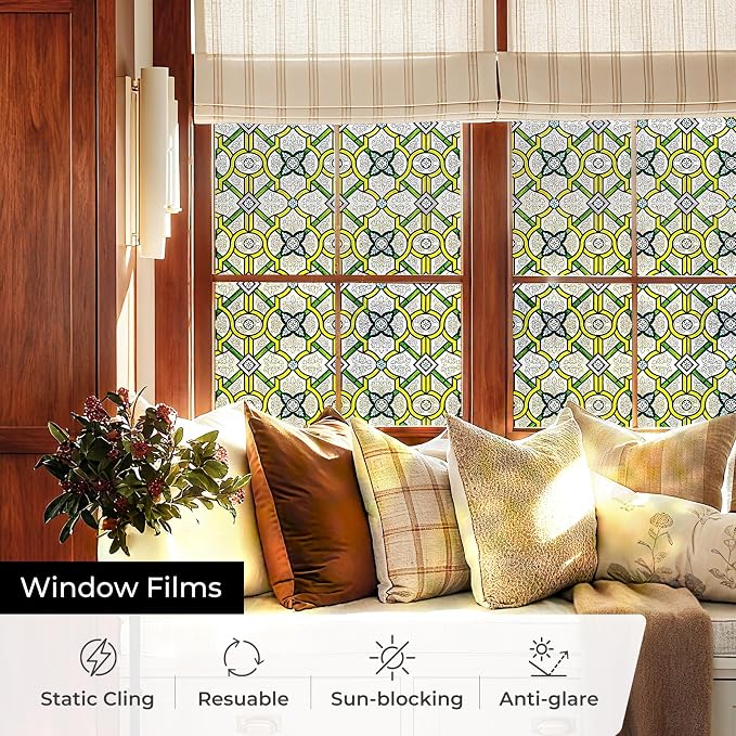 3D Stained Glass Window Film, Decorative Window Privacy Film - Image 4