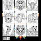 FUNLAVIE Adult Coloring Book – Mandala Animal Designs, Spiral Bound Premium - Image 2