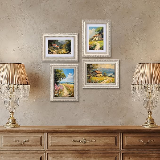 eletecpro 5x7 Vintage Picture Frame, Glass Cover, Horizontal or Vertical - Image 7