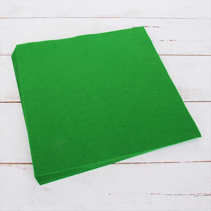 Threadart Green Premium Felt Sheets by ThreadArt