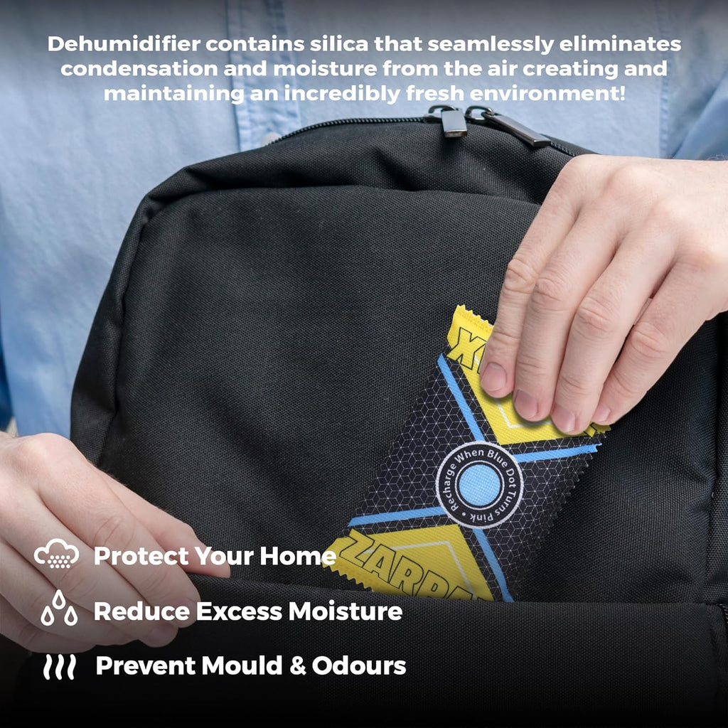 125g Rechargeable Desiccant Packs Dehumidifier Bag - 24 Pack - Moisture Absorbers For Safes, Car, Bathroom, Storage, Garage - Moisture Remover Eliminates Humidity - Reusable Desiccant Bags