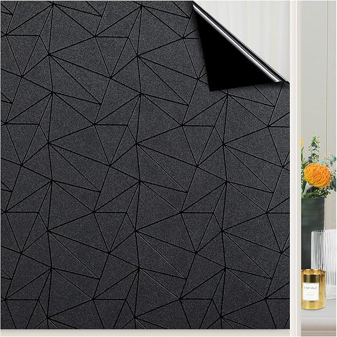 Coavas Blackout Window Privacy Film, Frosted Glass Static Cling, Decorative by Coavas