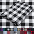 Pico Textiles 8 Yards Bolt Black and White Buffalo Plaid Checkered Flannel by PicoTextiles