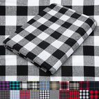 Pico Textiles 8 Yards Bolt Black and White Buffalo Plaid Checkered Flannel by PicoTextiles