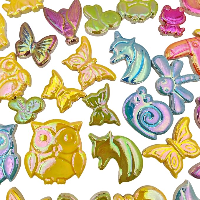 1.1lb Ceramic Mosaic Tiles, Mixed Colour Ceramic Mosaic Pieces - Image 6