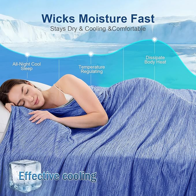 KMUSET Cooling Blanket Throw, Double Sided Summer Cooling Blankets - Image 4