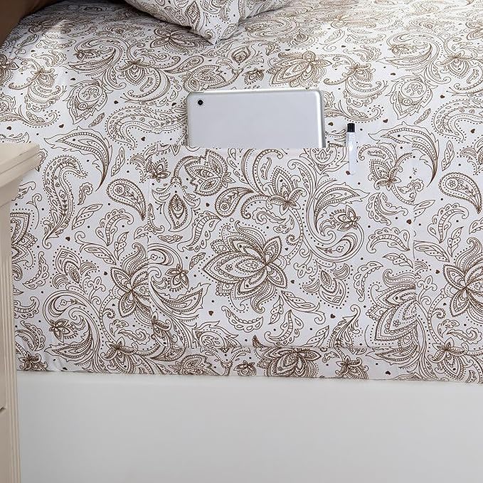 Elegant Comfort Luxury Soft Bed Sheets Paisley Pattern - Image 3