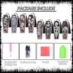 8 Pcs Gothic Skeleton Diamond Art Bookmarks Kit, Skull Halloween Diamond - Image 2