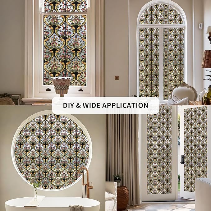 3D Vintage Stained Glass Window Film - Image 6