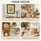 LUXEEASE 100P Vintage Cream Brown Dried Pressed Flowers | Earthy warm palette - Image 6