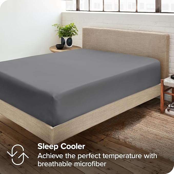 Bare Home 5-Pack Fitted Bottom Sheets Twin - Image 6
