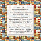 Patchwork Cotton Fabric Panel 61 x 36.6 Inches, Vintage Rustic Quilt Squares - Image 6
