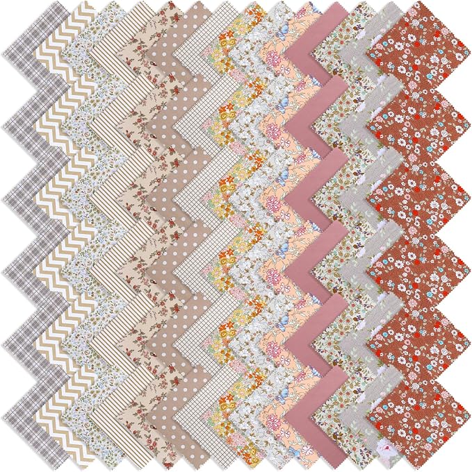 168 Pcs 5 inch Vintage Rose Quilting Fabric Square Bundle, Precuts Charm Packs by Unknown