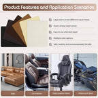 KING MOUNTAIN Leather Repair Patch, 2 Packs 9 x 11 Inches self Adhesive Leather - Image 5