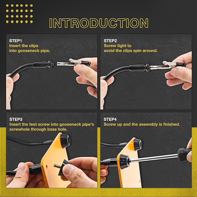 KOTTO Helping Hands Soldering, Third Hand Soldering Tool PCB Holder Four Arms - Image 4