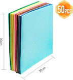 50PCS 12 x 12”, 1mm Thick Stiff Felt Fabric Sheets Assorted Colours Felt Pack - Image 3