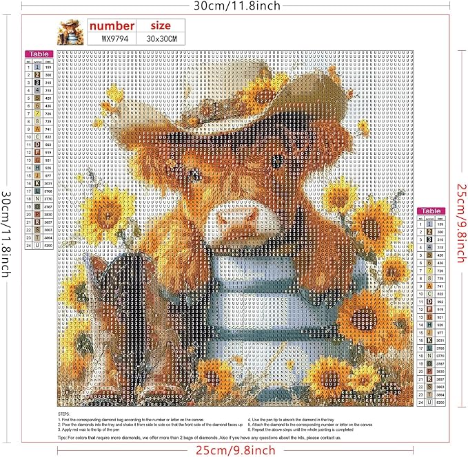 Lxmsja Cow Flower Diamond Art Kits - Image 6