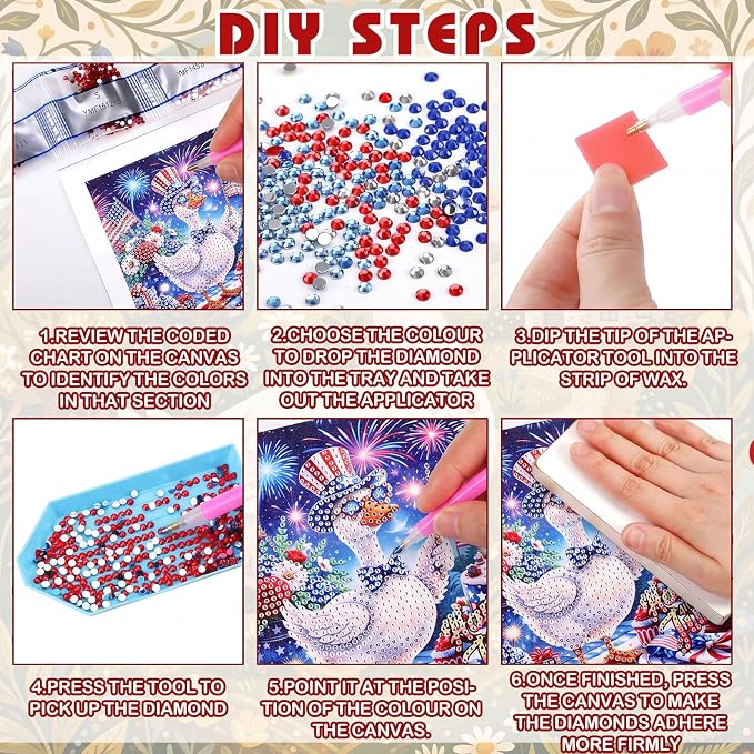 Trandraft 13 Pcs Goose Interchangeable Farmhouse Diamond Painting Kits - Image 4