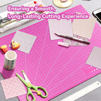 3 Pcs Self Healing Cutting Mat, Double-Sided Non-Slip Rotary Cutting Board - Image 3