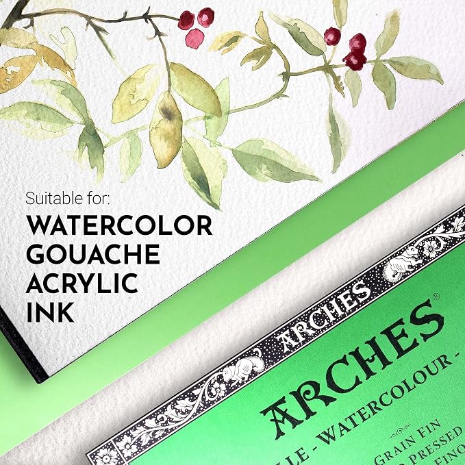 Arches Watercolor Paper Block, Cold Press, 5.9" x 11.8", 140 pound - Image 3