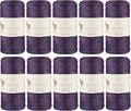 10 Skeins of Sensy Premium 2mm 251 Yards Sparkle Polyester Rope 90% by SSENSY