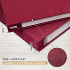 potricher Large Photo Album Self Adhesive 4x6 5x7 8x10 Pictures Linen Cover 80 - Image 5