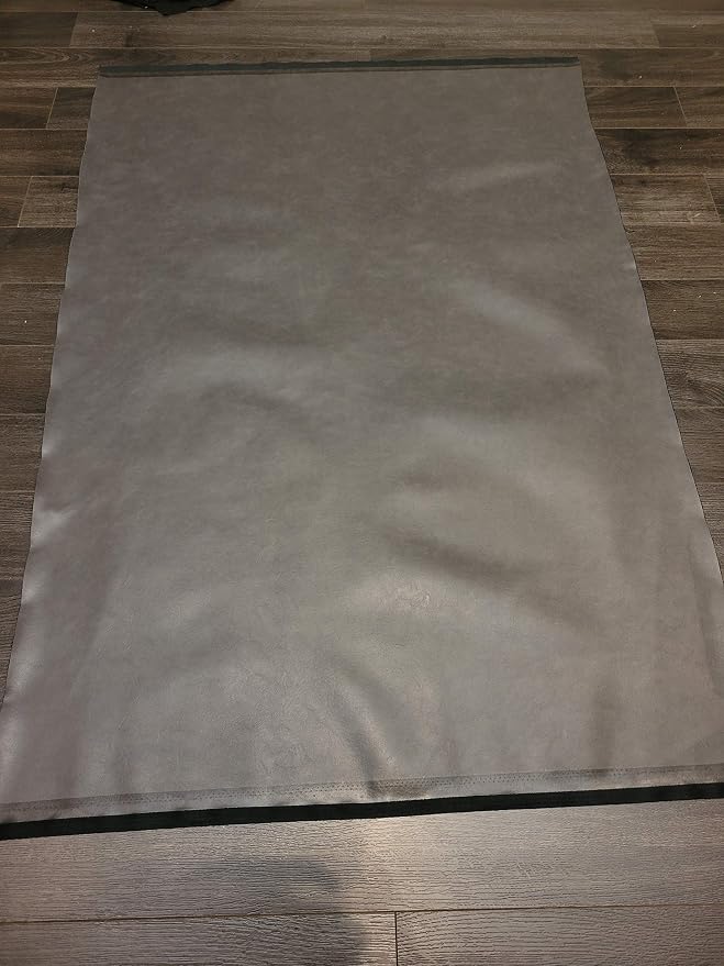 NAT Leathers | Gray Thin Soft Faux Vegan Leather PU | 1 Yard Cut by Yard - Image 2