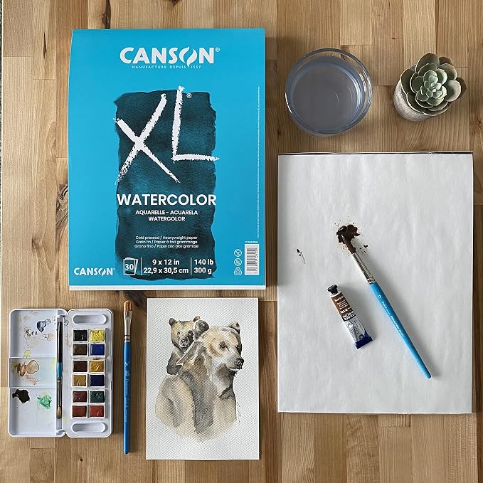 Canson XL Series Watercolor Paper Pad, 30 Sheets/Pad, 6 Pads | Cold Press - Image 6