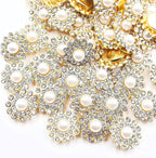 14mm 150pcs Sunflower Sew on Pearls Rhinestones, Jewels Crystals Glass Gems by Unknown