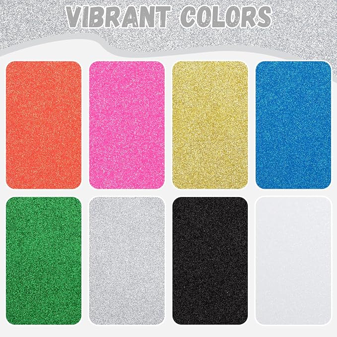 10 Pack Glitter Foam Sheets Craft 8 x 12 inch | Sparkles Foam Paper - Image 4