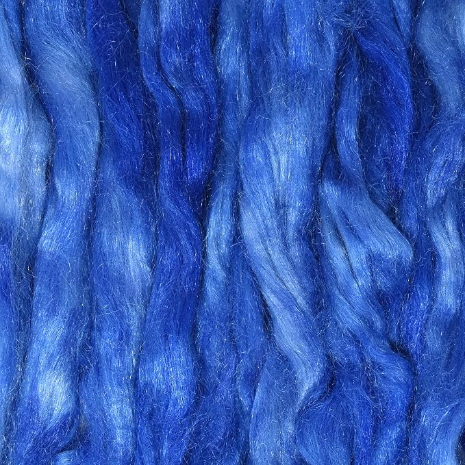 Hand Dyed FIRESTAR Nylon Fiber for Spinning, Felting and Doll Making. Trilobal - Image 2