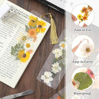Fuyoooo 376 Pcs Pressed Flowers Bookmark Making Kit, DIY Bookmark Laminating - Image 3