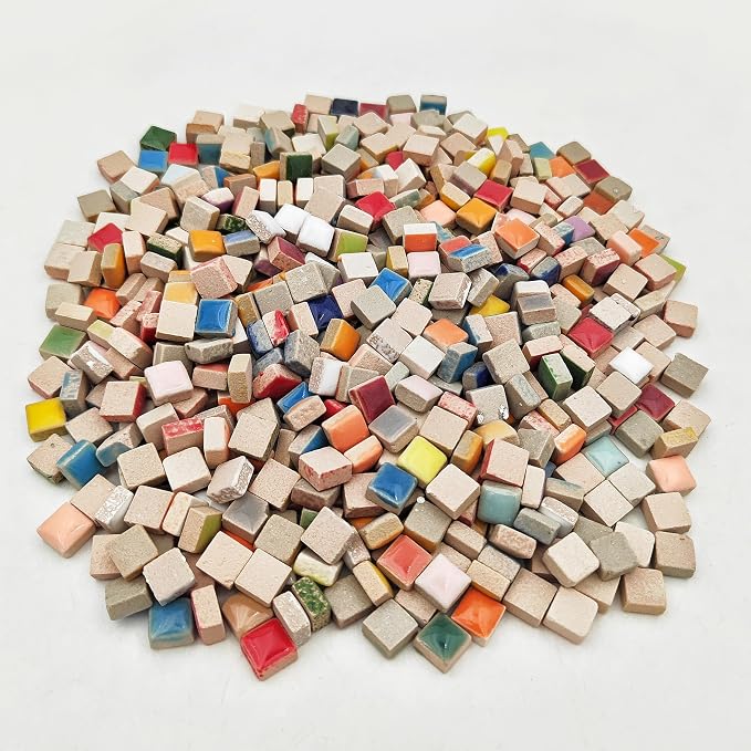 1.1lb Ceramic Mosaic Tiles, Mixed Colour Ceramic Mosaic Pieces - Image 8