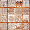 16PCS Geometric Stencils for Painting, Reusable Abstract Layering Stencils for by Felixcraft-DIYDreamscape
