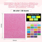 HTVSTD Glitter HTV Heat Transfer Vinyl 28 Sheets 12×10in Iron on Vinyl | - Image 2