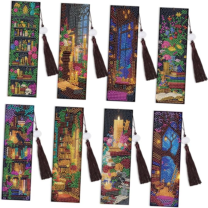 Dark Academia Diamond Art Bookmarks, DIY Crafts Book Marks by CRASHOT