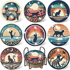 8PCS Diamond Art Coasters Kit, Cat Diamond Painting Coasters by Gemozaic