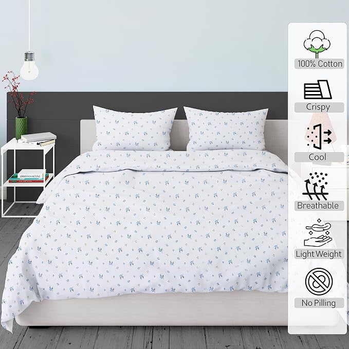RUVANTI 100% Cotton Sheets – Queen Size Percale Bedding, Cooling & Breathable - Image 2