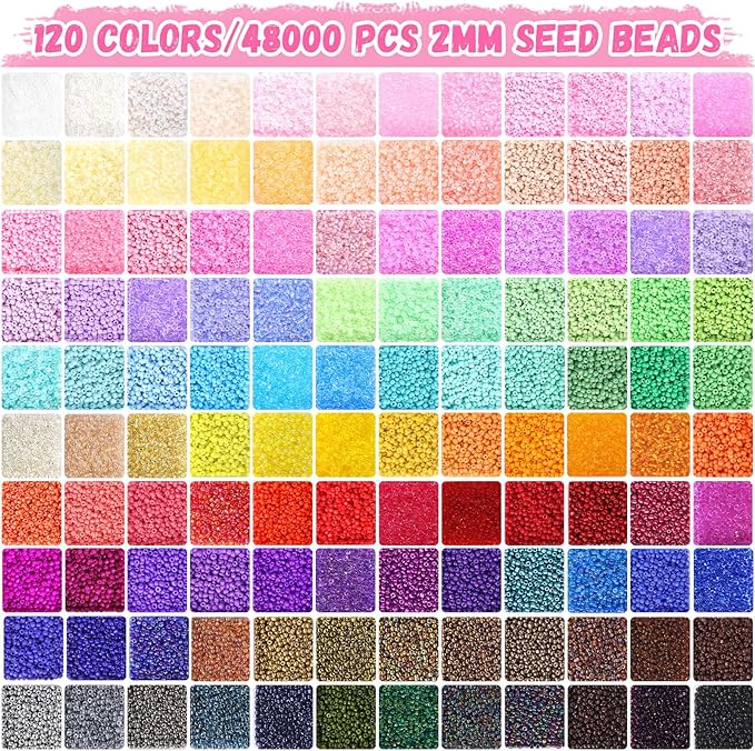 Funtopia 120 Colors 2mm Seed Beads - Image 2