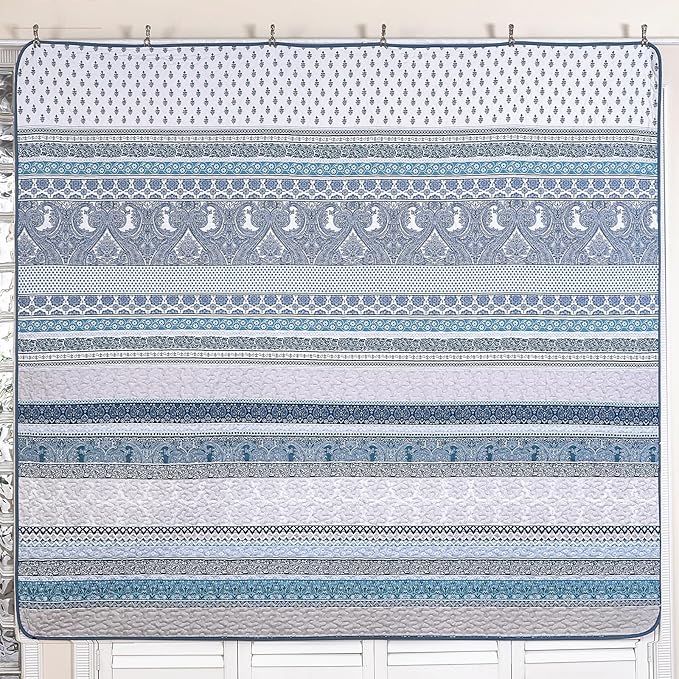 WONGS BEDDING Boho Quilt Set California King Size, Lightweight Bedspread - Image 6
