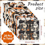 HunnmingRe 20 Pcs 10''x10'' Halloween Quilting Fabric Square Spooky Ghost - Image 2