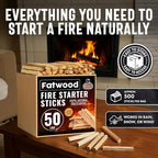50lb Fatwood Fire Starter Sticks | 100% Natural Fire Starters - Image 4