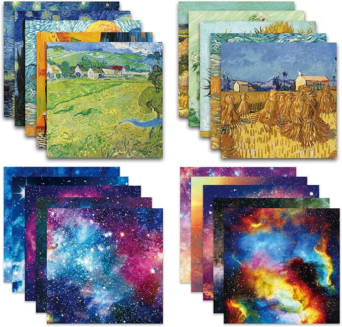 Origami Paper Kit 100 Sheets 6 Inch Square Double Sided Color 20 Vivid Colors - Image 2