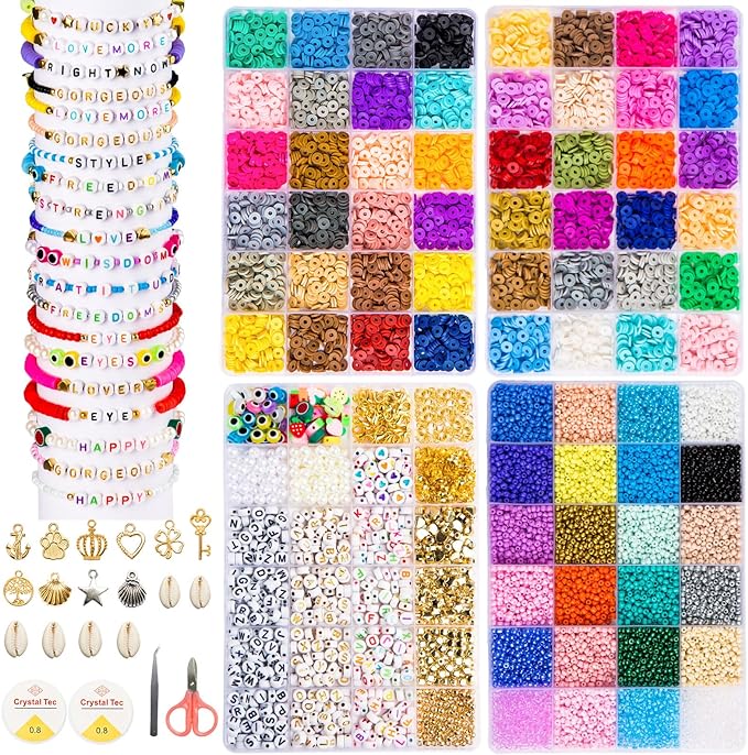 Goldwise Friendship Bracelet Kit 4 Boxes-13078 Pcs 72 Colors Bracelet Making by Goldwise