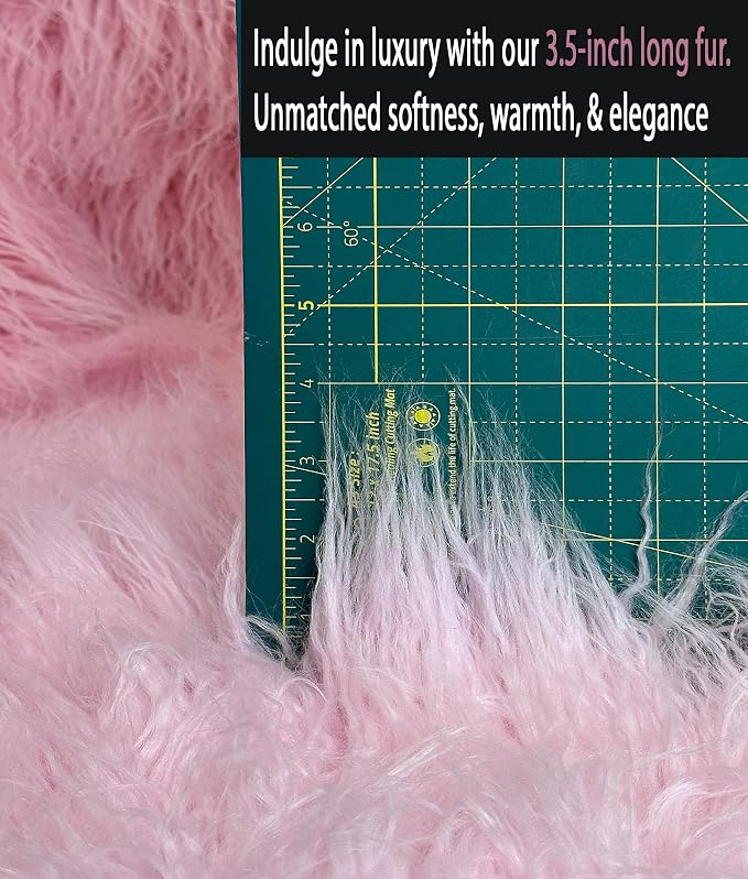 Fabric Empire 2.3oz Faux Fur Curly Yak Fabric 3.5" Long Pile Japanese Yarn/Sold - Image 3