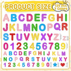 Foam Letter Stickers, 7 Sheets 3D Glitter Alphabet and Number Stickers - Image 2