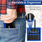 XOOL 9 PCS ESD Precision Tweezers Set, Anti-Static Stainless Steel Tweezers Kit - Image 6