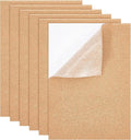 BENECREAT 6 Pcs 11.5 x 8.2" Self-Adhesive A4 Cork Sheets Rectangle Coaster Cork by BENECREAT